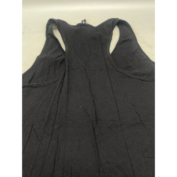 michelle conume solid black tank top shirt flared bottom size medium READ - Picture 6 of 6